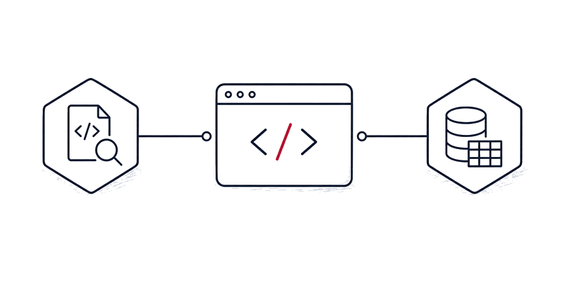 Developer terminal connected to code debugging and dataset tools